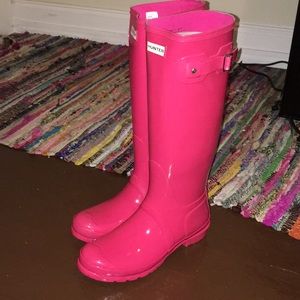 Pink Tall Hunter Rainboots
